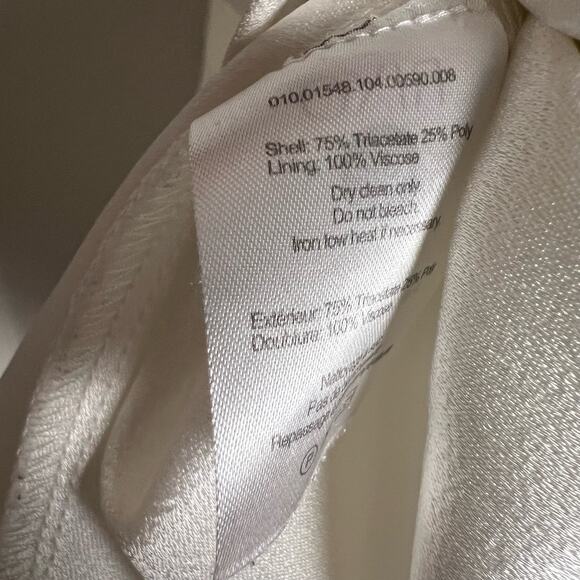 RIXO Bridal Libby Ivory Satin Bow Sleeveless Mini Dress Size XS - Picture 13 of 15